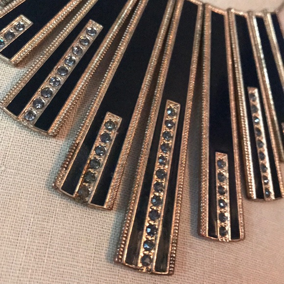 Geometric Necklace - Black & Gold - Picture 2 of 2